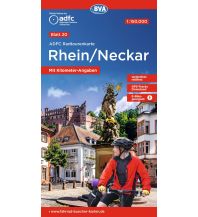 Radkarten Deutschland ADFC Radtourenkarte 20, Rhein, Neckar 1:150.000 KOMPASS freytag & berndt