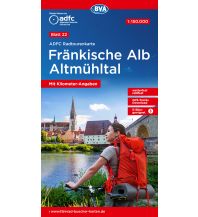 Radkarten Deutschland ADFC Radtourenkarte 22, Fränkische Alb, Altmühltal 1:150.000 BVA BikeMedia