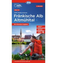 Radkarten Deutschland ADFC Radtourenkarte 22, Fränkische Alb, Altmühltal 1:150.000 KOMPASS freytag & berndt