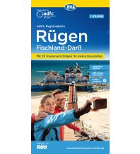 Radkarten Deutschland ADFC-Regionalkarte Rügen, Fischland, Darß 1:75.000 BVA BikeMedia