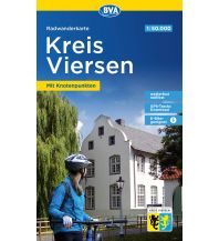 Radwanderkarte BVA Kreis Viersen mit Knotenpunkten, 1:50.000, reiß- und wetterfest, GPS-Tracks Download, E-Bike-geeignet KOMPASS freytag & berndt