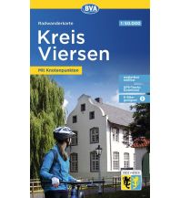 Radwanderkarte BVA Kreis Viersen mit Knotenpunkten, 1:50.000, reiß- und wetterfest, GPS-Tracks Download, E-Bike-geeignet KOMPASS freytag & berndt