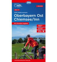 Radkarten Österreich ADFC-Radtourenkarte 27, Oberbayern Ost, Chiemsee, Inn 1:150.000 KOMPASS freytag & berndt