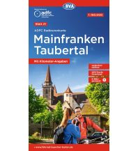Radkarten Deutschland ADFC Radtourenkarte 21, Mainfranken, Taubertal 1:150.000 KOMPASS freytag & berndt