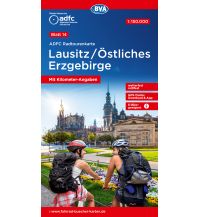 Radkarten Deutschland ADFC Radtourenkarte 14, Lausitz, Östliches Erzgebirge 1:150.000 BVA BikeMedia