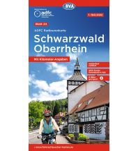 Cycling Maps Switzerland ADFC Radtourenkarte 24, Schwarzwald, Oberrhein 1:150.000 BVA BikeMedia
