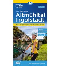 Cycling Maps Germany ADFC Regionalkarte Altmühltal, Ingolstadt 1:75.000 BVA BikeMedia