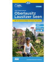 Cycling Maps Germany ADFC-Regionalkarte Oberlausitz, Lausitzer Seen 1:75.000 BVA BikeMedia