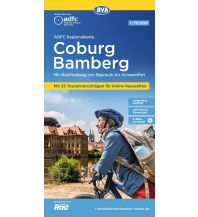 Radkarten Deutschland ADFC-Regionalkarte Coburg Bamberg mit Tourenvorschlägen, 1:75.000, reiß- und wetterfest, GPS-Tracks Download KOMPASS freytag & berndt