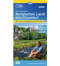 Radkarten Deutschland ADFC-Regionalkarte Bergisches Land Köln/Düsseldorf 1:75.000, reiß- und wetterfest, GPS-Tracks Download KOMPASS freytag & berndt