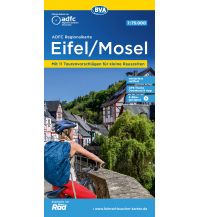 Radkarten Deutschland ADFC-Regionalkarte Eifel/ Mosel, 1:75.000, mit Tagestourenvorschlägen, reiß- und wetterfest, E-Bike-geeignet, GPS-Tracks-Download BVA BikeMedia