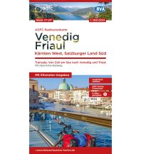Cycling Maps Austria ADFC-Radtourenkarte 29, Venedig, Friaul, Kärnten West, Salzburger Land Süd 150.000 BVA BikeMedia