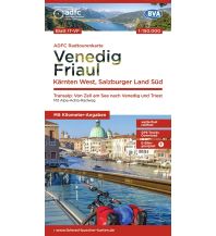 Cycling Maps Austria ADFC-Radtourenkarte 29, Venedig, Friaul, Kärnten West, Salzburger Land Süd 150.000 BVA BikeMedia