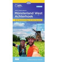 Cycling Maps Netherlands ADFC-Regionalkarte Münsterland West / Flusslandschaft Achterhoek, 1:75.000, mit Tagestourenvorschlägen, reiß- und wetterfest, E-Bike-geeignet, GPS-Tracks-Download BVA BikeMedia
