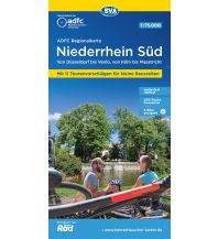 Radkarten Niederlande ADFC-Regionalkarte Niederrhein Süd 1:75.000, mit Tagestourenvorschlägen, reiß- und wetterfest, E-Bike-geeignet, mit Knotenpunkten, GPS-Tracks-Download BVA BikeMedia