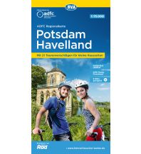 Radkarten Deutschland ADFC-Regionalkarte Potsdam Havelland, 1:75.000, mit Tagestourenvorschlägen, reiß- und wetterfest, E-Bike-geeignet, GPS-Tracks-Download BVA BikeMedia