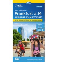 Radkarten Deutschland ADFC-Regionalkarte Frankfurt a. M., Wiesbaden, Darmstadt, 1:50.000 BVA BikeMedia