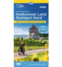 Radkarten Deutschland ADFC-Regionalkarte Heilbronner Land - Stuttgart Nord 1:75.000, reiß- und wetterfest, GPS-Tracks Download KOMPASS freytag & berndt