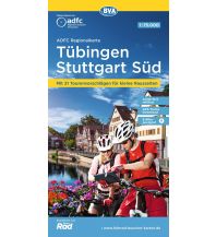 Cycling Maps Germany ADFC-Regionalkarte Tübingen/Reutlingen Stuttgart Süd, 1:75.000, reiß- und wetterfest, GPS-Tracks Download BVA BikeMedia