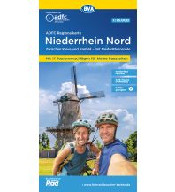 Radkarten Deutschland ADFC-Regionalkarte Niederrhein Nord, 1:75.000, mit Tagestourenvorschlägen, reiß- und wetterfest, E-Bike-geeignet, mit Knotenpunkten, GPS-Tracks Download BVA BikeMedia