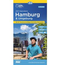 Radkarten Deutschland ADFC-Regionalkarte Hamburg und Umgebung, 1:75.000, mit Tagestourenvorschlägen, reiß- und wetterfest, E-Bike-geeignet, GPS-Tracks-Download KOMPASS freytag & berndt