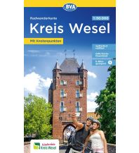 Radkarten Deutschland BVA Radwanderkarte Kreis Wesel 1:50.000, mit Knotenpunkten und km-Angaben, reiß- und wetterfest, GPS-Tracks Download, E-Bike geeignet KOMPASS freytag & berndt