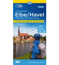 Radkarten Deutschland ADFC-Regionalkarte Elbe/Havel, 1:75.000, mit Tagestourenvorschlägen, mit Knotenpunkten, reiß- und wetterfest, E-Bike-geeignet, GPS-Tracks Download BVA BikeMedia