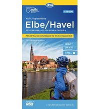 Radkarten Deutschland ADFC-Regionalkarte Elbe/Havel, 1:75.000, mit Tagestourenvorschlägen, mit Knotenpunkten, reiß- und wetterfest, E-Bike-geeignet, GPS-Tracks Download KOMPASS freytag & berndt