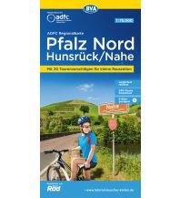 Radkarten Deutschland ADFC-Regionalkarte Pfalz Nord/ Hunsrück/ Nahe, 1:75.000, mit Tagestourenvorschlägen, reiß- und wetterfest, E-Bike-geeignet, GPS-Tracks Download BVA BikeMedia