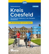 Radkarten Deutschland BVA Radwanderkarte Kreis Coesfeld 1:50.000, mit Knotenpunkten und km-Angaben, reiß- und wetterfest, GPS-Tracks Download, E-Bike geeignet BVA BikeMedia