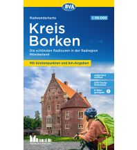 Radkarten Deutschland Radwanderkarte BVA Kreis Borken mit Knotenpunkten und km-Angaben, 1:50.000, reiß- und wetterfest, GPS-Tracks Download, E-Bike-geeignet BVA BikeMedia