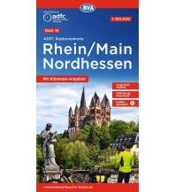 Cycling Maps Germany ADFC Radtourenkarte 16, Rhein, Main, Nordhessen 1:150.000 BVA BikeMedia