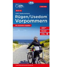 Cycling Maps Germany ADFC-Radtourenkarte 4, Rügen, Usedom, Vorpommern 1:150.000 BVA BikeMedia