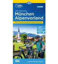 Radkarten Deutschland ADFC-Regionalkarte München, Alpenvorland 1:75.000 BVA BikeMedia