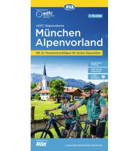 Cycling Maps Germany ADFC-Regionalkarte München, Alpenvorland 1:75.000 BVA BikeMedia
