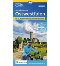 Radkarten Deutschland ADFC-Regionalkarte Ostwestfalen mit Tagestouren-Vorschlägen, 1:75.000, KOMPASS freytag & berndt