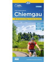 Cycling Maps Germany ADFC-Regionalkarte Chiemgau 1:75.000 BVA BikeMedia