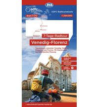Radkarten Italien ADFC-Radtourenkarte IT-PO, 7-Tage-Radtour Venedig-Florenz 1:200.000 KOMPASS freytag & berndt