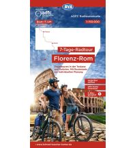 Radkarten Italien ADFC-Radtourenkarte IT-UM, 7-Tage-Radtour Florenz-Rom 1:150.000 KOMPASS freytag & berndt