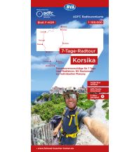 Radkarten Frankreich ADFC-Radtourenkarte F-KOR, 7-Tage-Radtour Korsika 1:100.000 BVA BikeMedia
