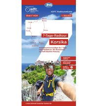 Cycling Maps France ADFC-Radtourenkarte F-KOR, 7-Tage-Radtour Korsika 1:100.000 BVA BikeMedia