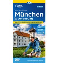 Cycling Maps Germany ADFC-Regionalkarte München und Umgebung 1:75.000 BVA BikeMedia