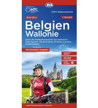 Cycling Maps France ADFC-Radtourenkarte BEL 2 Belgien Wallonie 1:150.000 BVA BikeMedia