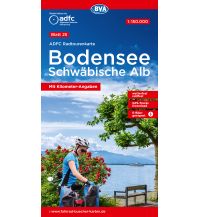 Radkarten Österreich ADFC-Radtourenkarte 25, Bodensee, Schwäbische Alb 1:150.000 BVA BikeMedia