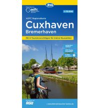 Radkarten Deutschland ADFC Regionalkarte Cuxhaven Bremerhaven mit Tourenvorschlägen 1:75.000 KOMPASS freytag & berndt