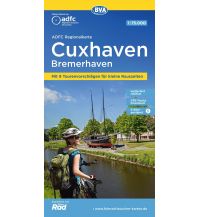 Radkarten Deutschland ADFC Regionalkarte Cuxhaven Bremerhaven mit Tourenvorschlägen 1:75.000 KOMPASS freytag & berndt