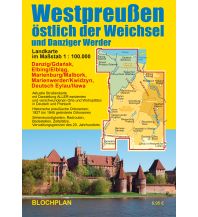 Straßenkarten Polen Landkarte Westpreußen östlich der Weichsel und Danziger Werder Bloch 