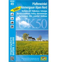 Wanderkarten Bayern UK50-49 Pfaffenwinkel, Ammergauer Alpen Nord (Umgebungskarte 1:50000) LDBV