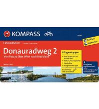 Radführer Österreich Kompass-Fahrradführer 6640, Donauradweg 2, Von Passau über Wien nach Bratislava/Pressburg 1:50.000 KOMPASS freytag & berndt