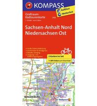 Radkarten Sachsen-Anhalt Nord - Niedersachsen Ost KOMPASS freytag & berndt
